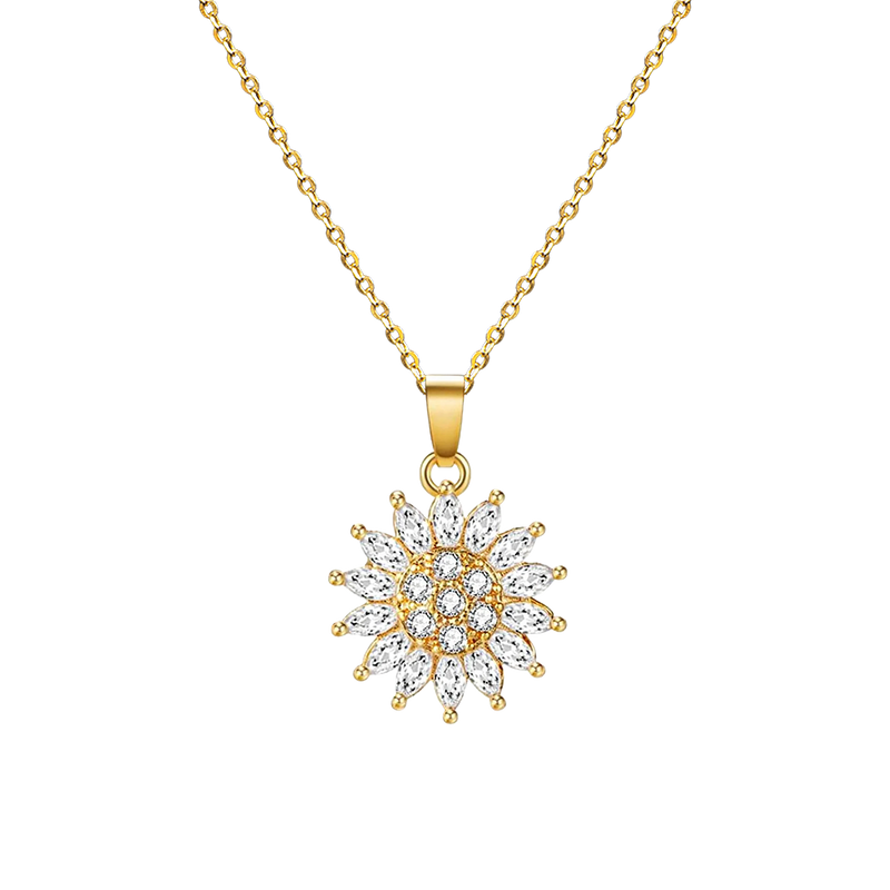 "Eternal Sunflower" Necklace gold