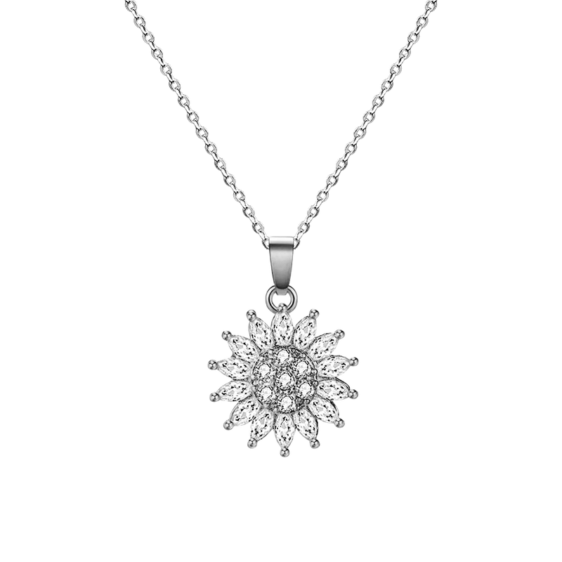 "Eternal Sunflower" Necklace silver