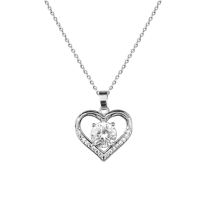 "Sacred Heart" Necklace silver